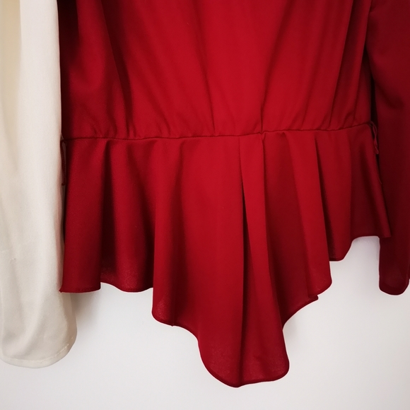 Vintage asymmetrical, colour-block wrap bl… - Picture 8 of 9